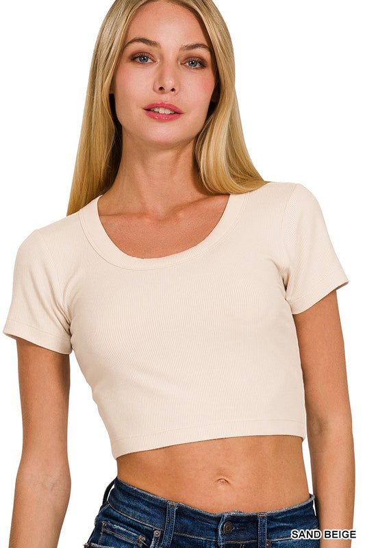 Ribbed Babydoll Tee