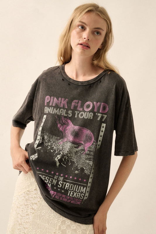 Pink Floyd Animals Tour '77 Distressed Graphic Tee