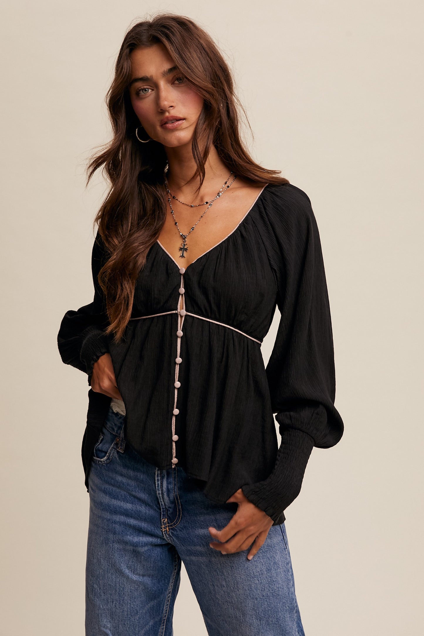 Ximena Contrast Top