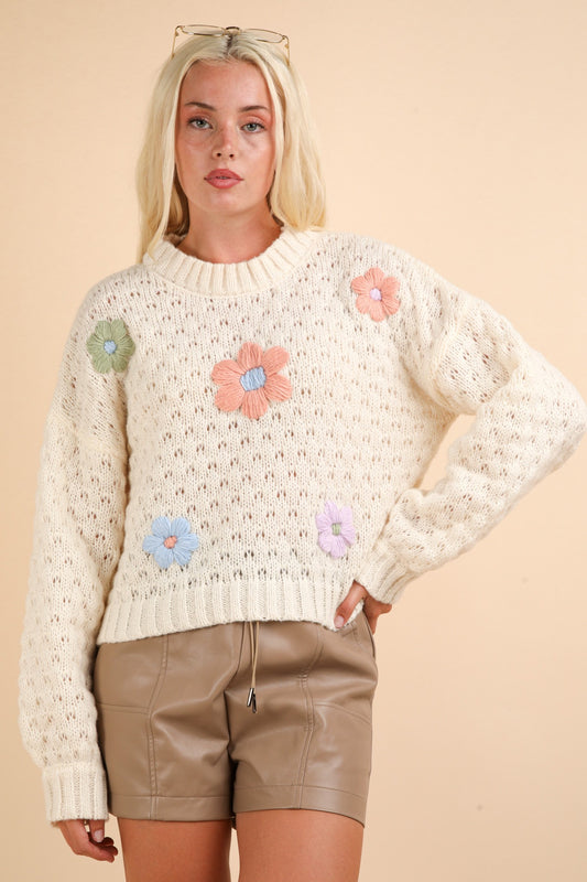 Spring Floral Sweater PLUS