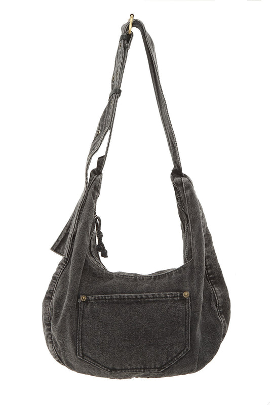 Bucket Denim Crossbody Bag