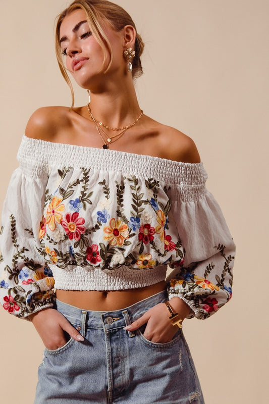 Gypsy Embroidered Crop Top