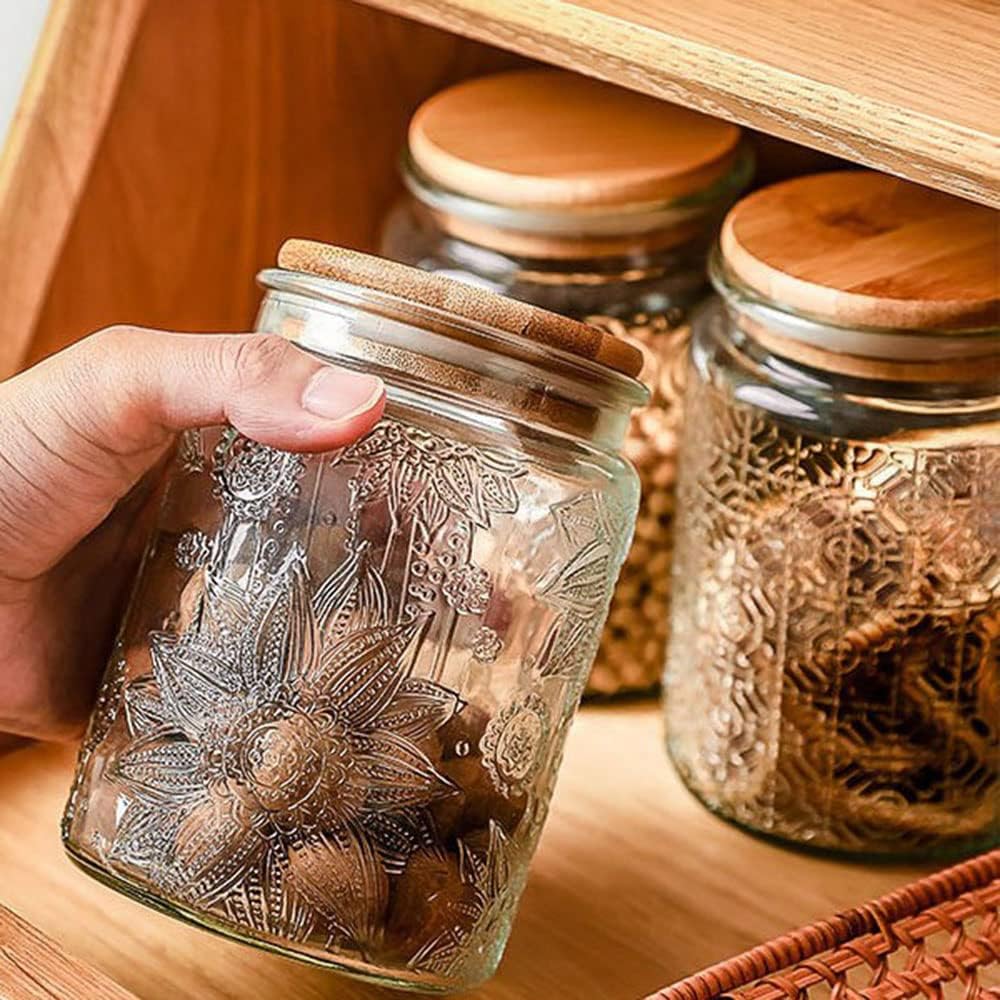 Sunflower Embossed Storage Jar