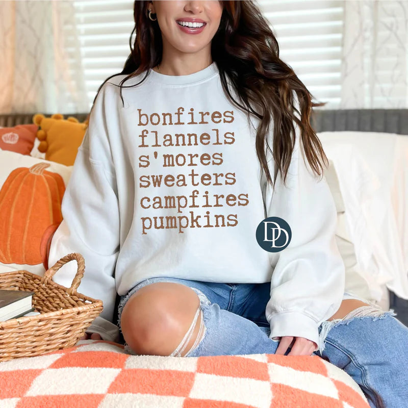 'Bonfires Flannels Smores' Graphic