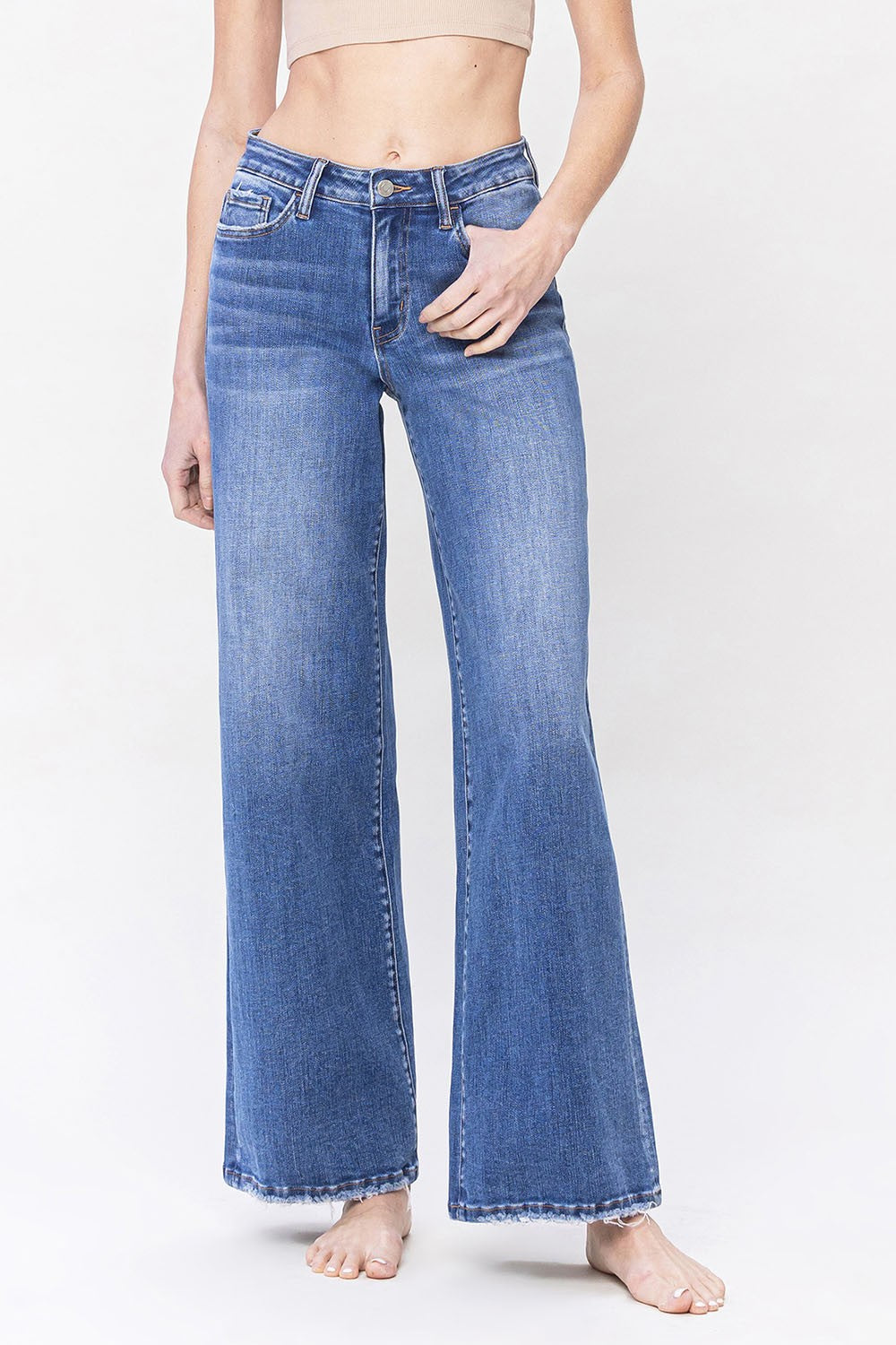 Awe High Rise Trouser Wide Leg Jean