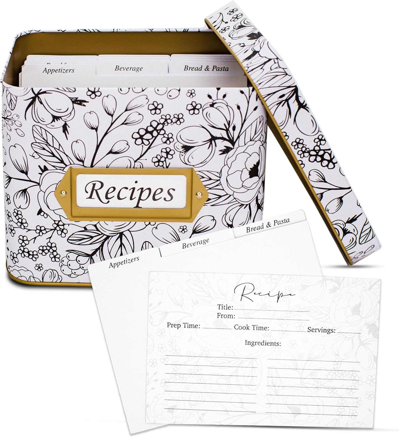 Floral Recipe Box