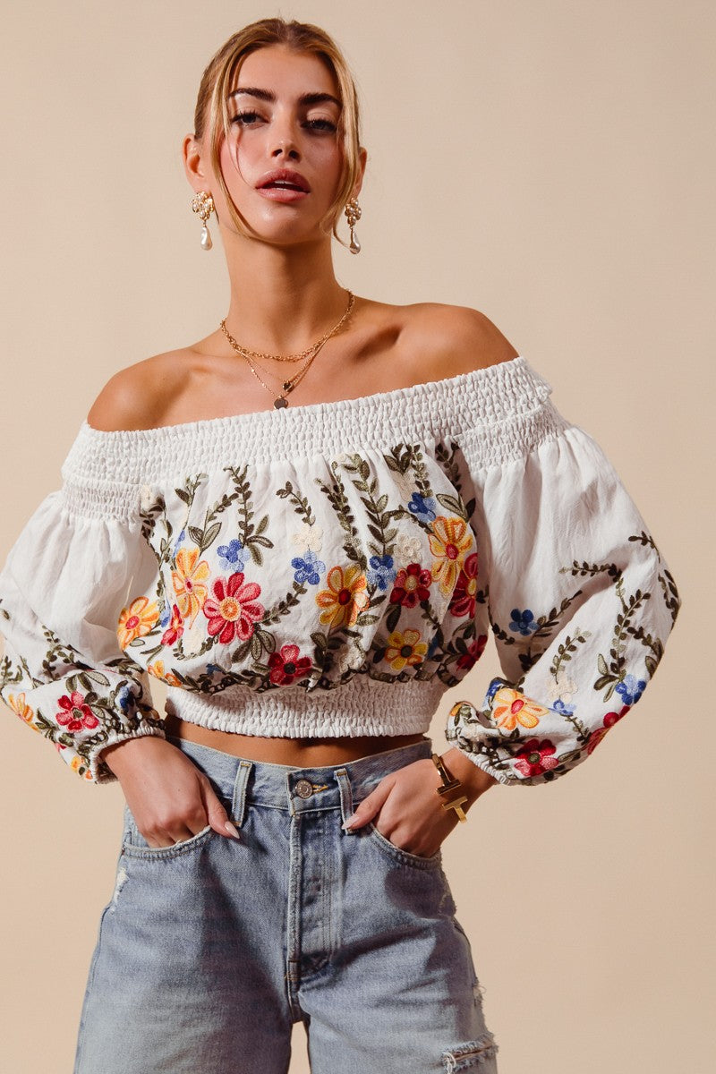 Gypsy Embroidered Crop Top