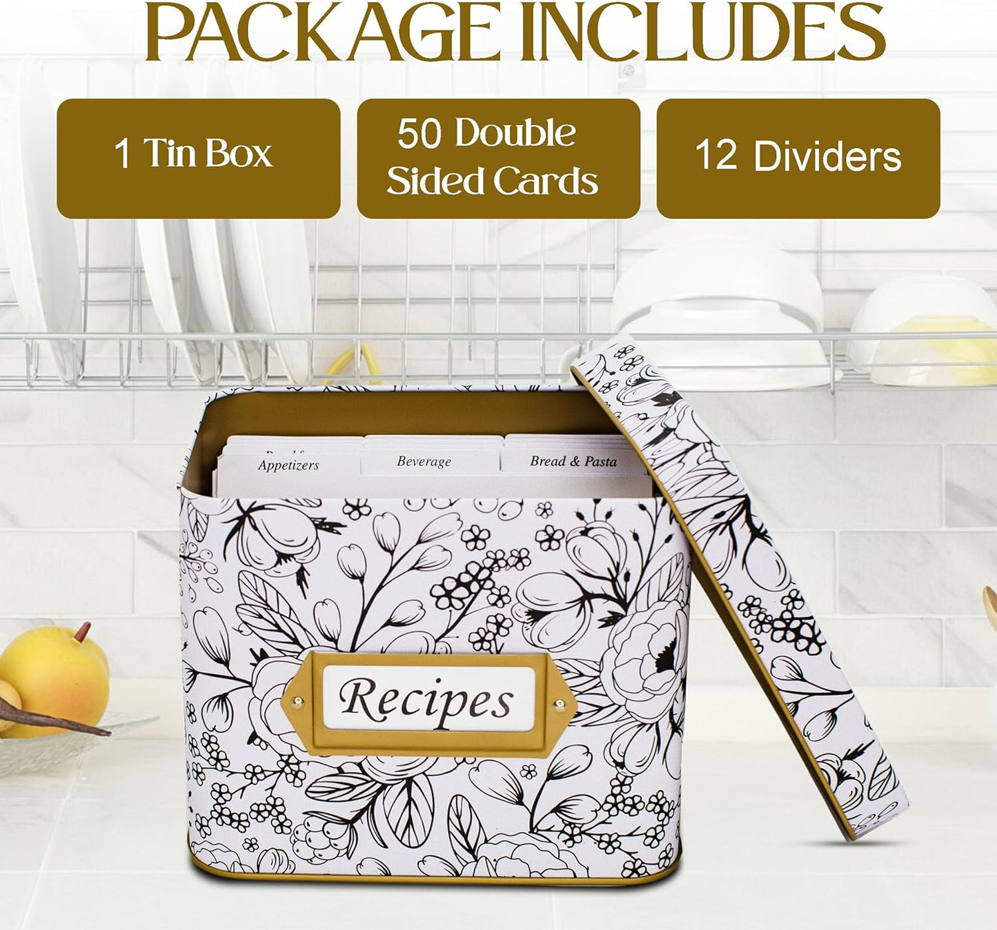 Floral Recipe Box