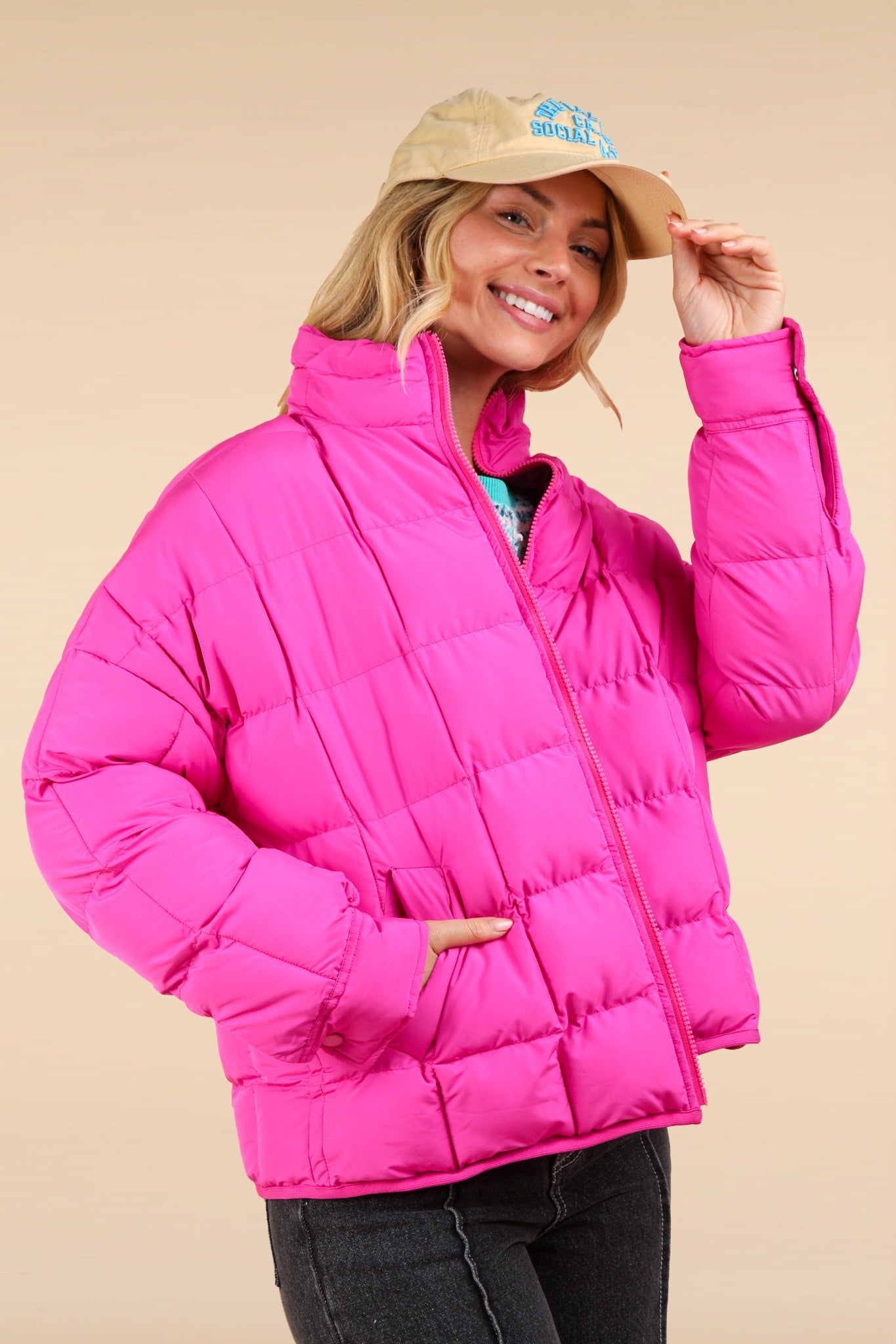 Solid Puffer Jacket