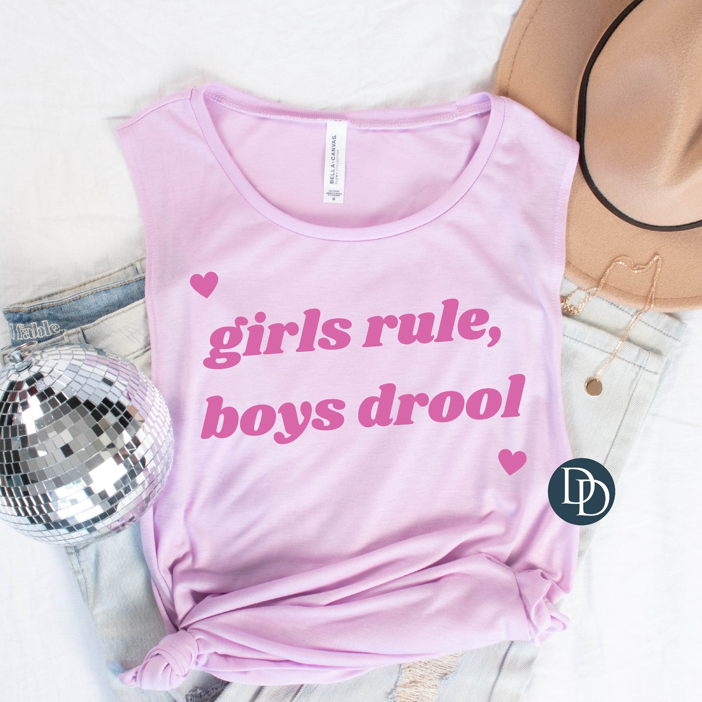 'Girls Rule Boys Drool' Grpahic