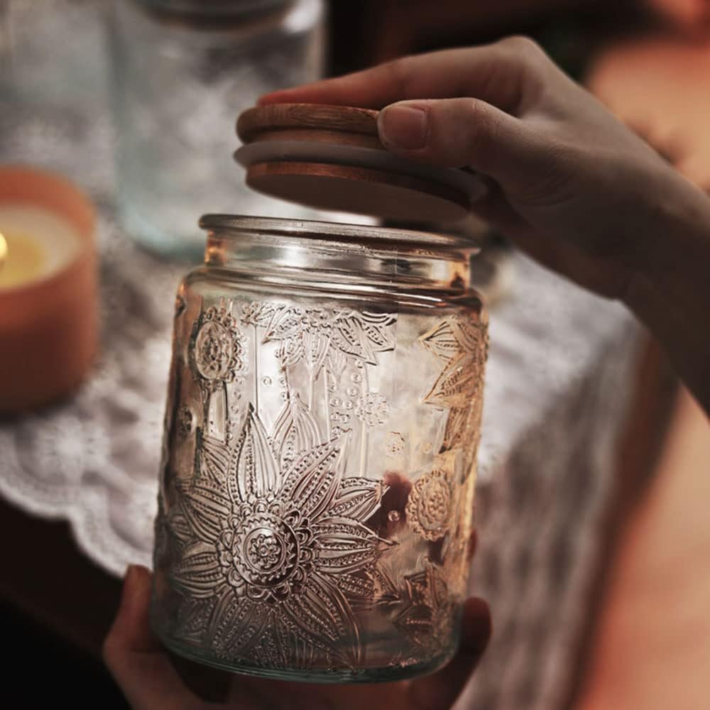 Sunflower Embossed Storage Jar