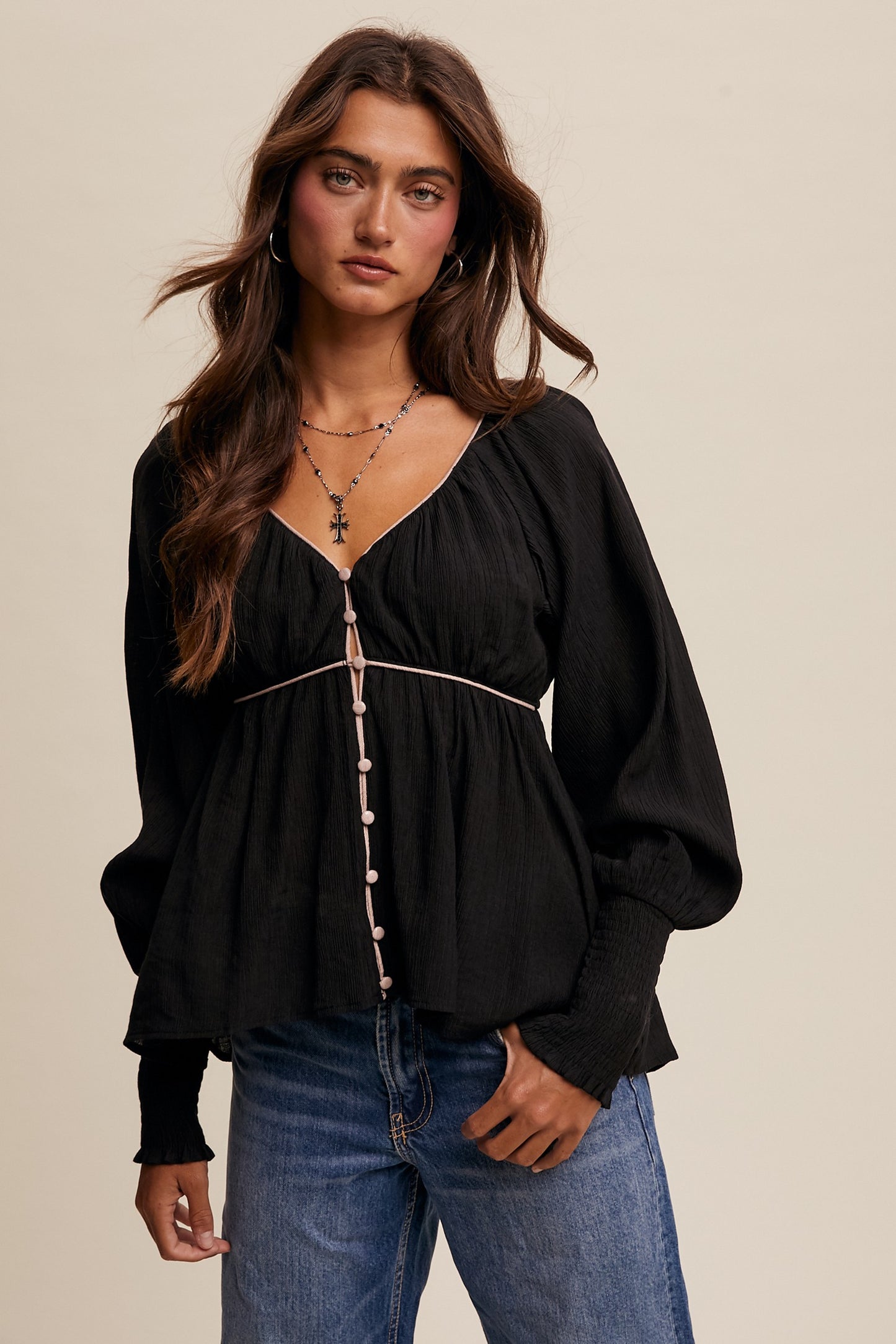 Ximena Contrast Top