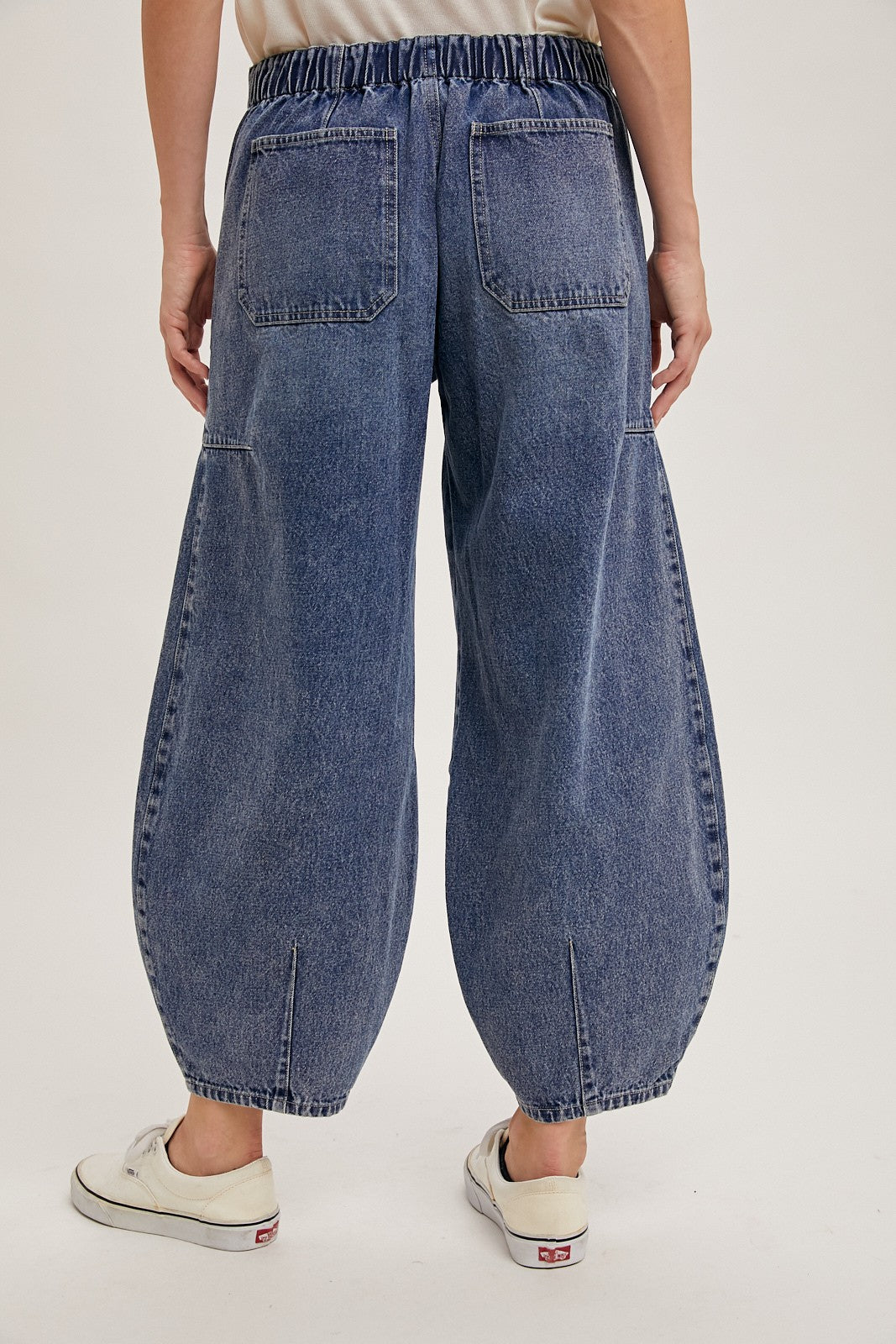 Drawstring Barrel Jeans