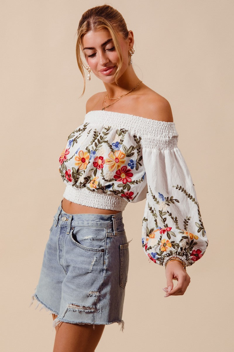 Gypsy Embroidered Crop Top