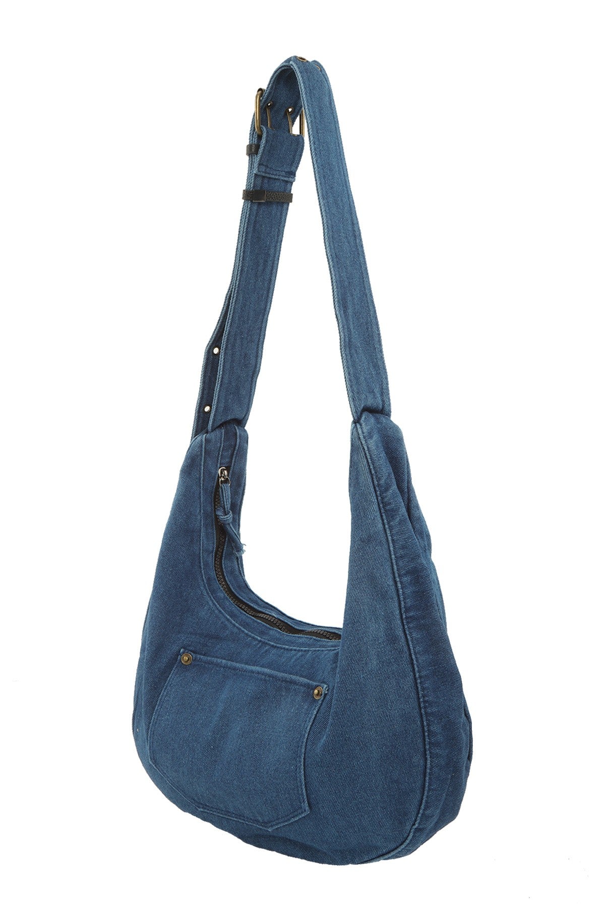 Bucket Denim Crossbody Bag