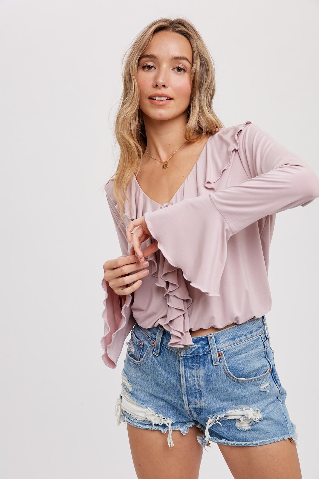 Ruffled Jersey Blouse