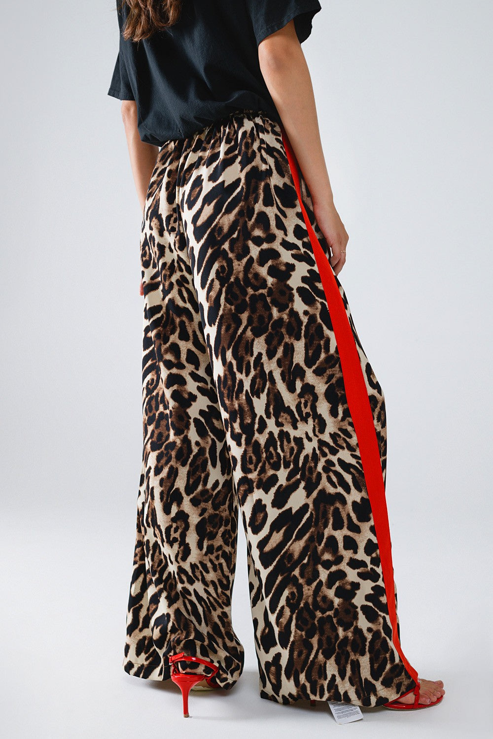 Red Stripe Leopard Pant