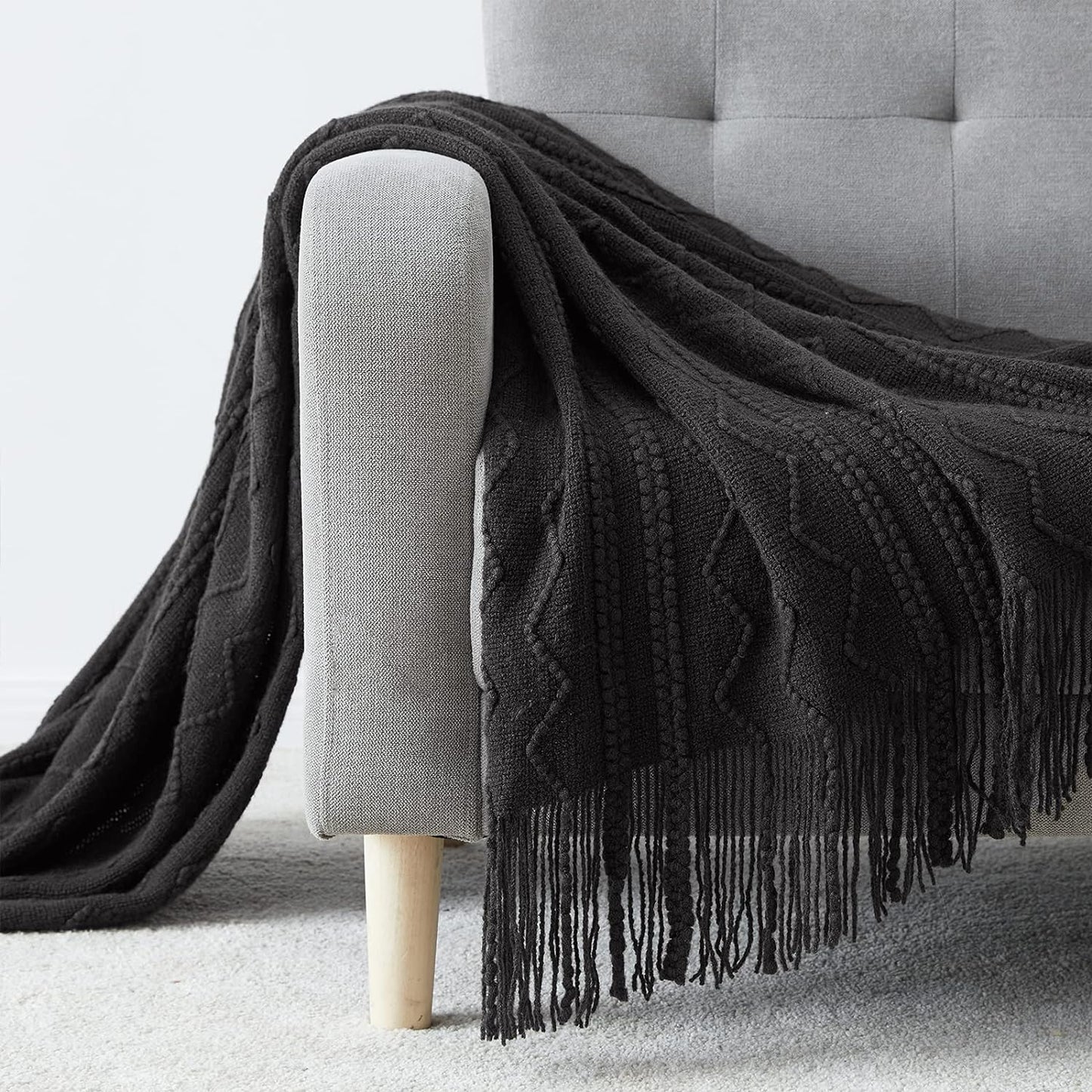 Textured Super Soft Throw Blanket