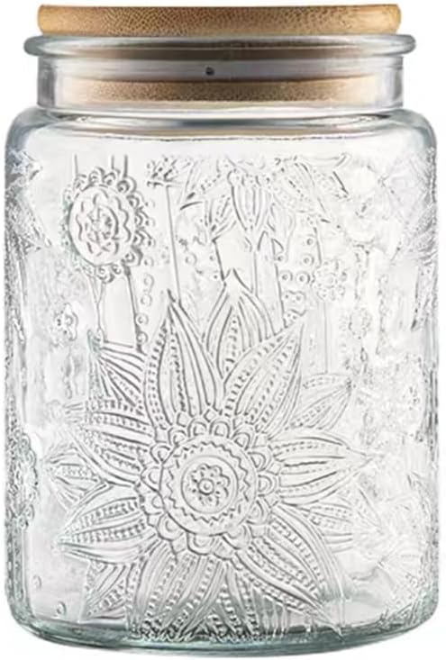 Sunflower Embossed Storage Jar