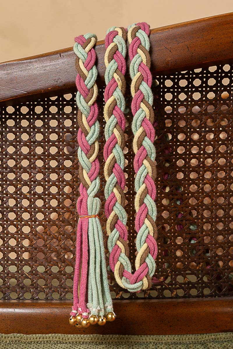 Beaded Tassel Braided Belt