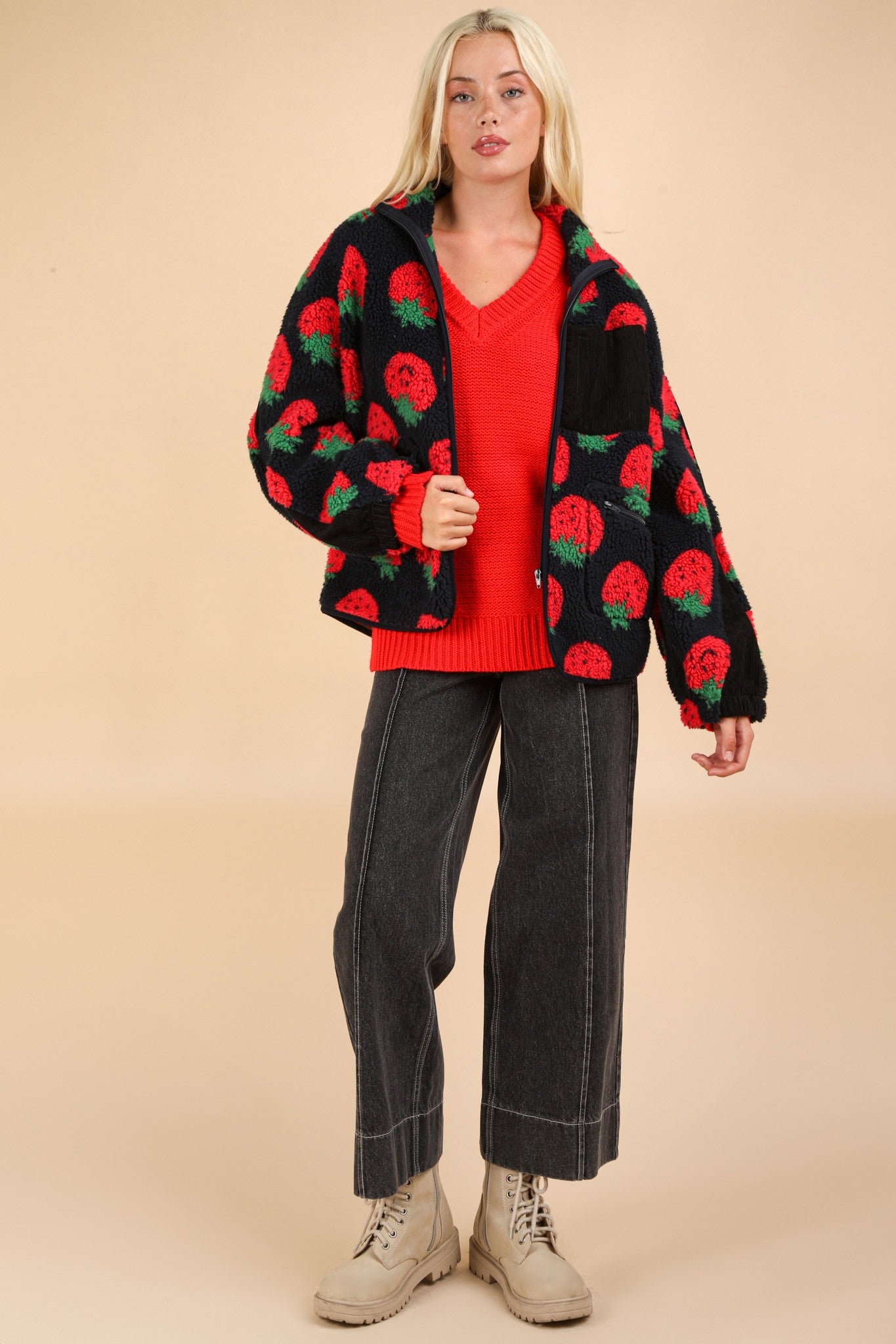 Strawberry Fleece Jacket