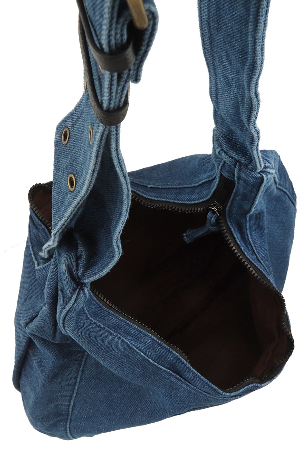 Bucket Denim Crossbody Bag