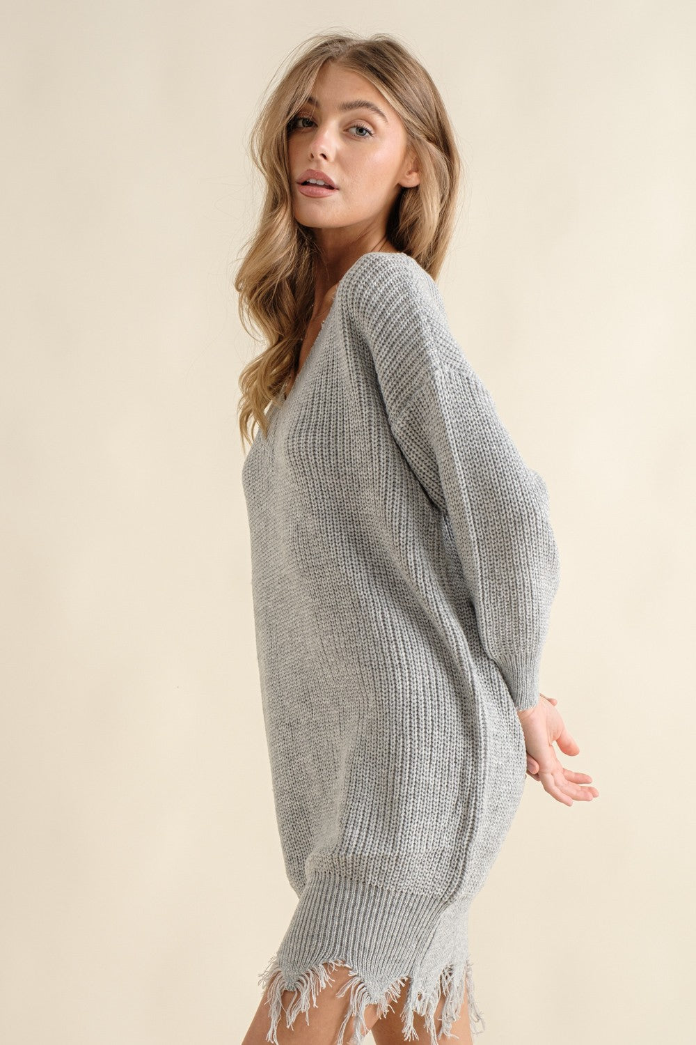 Distressed Sweater Dress