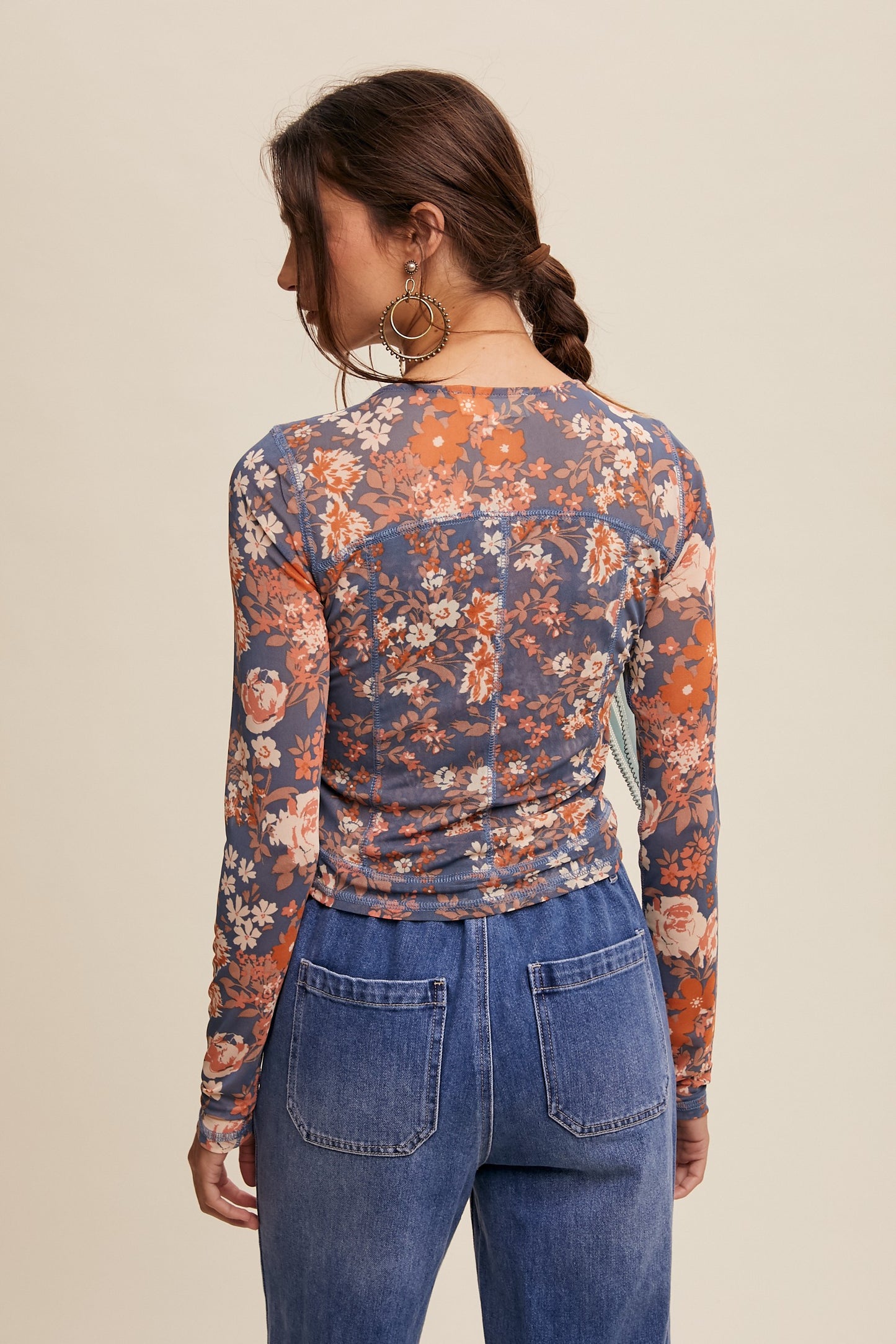 Karington Floral Mesh Top