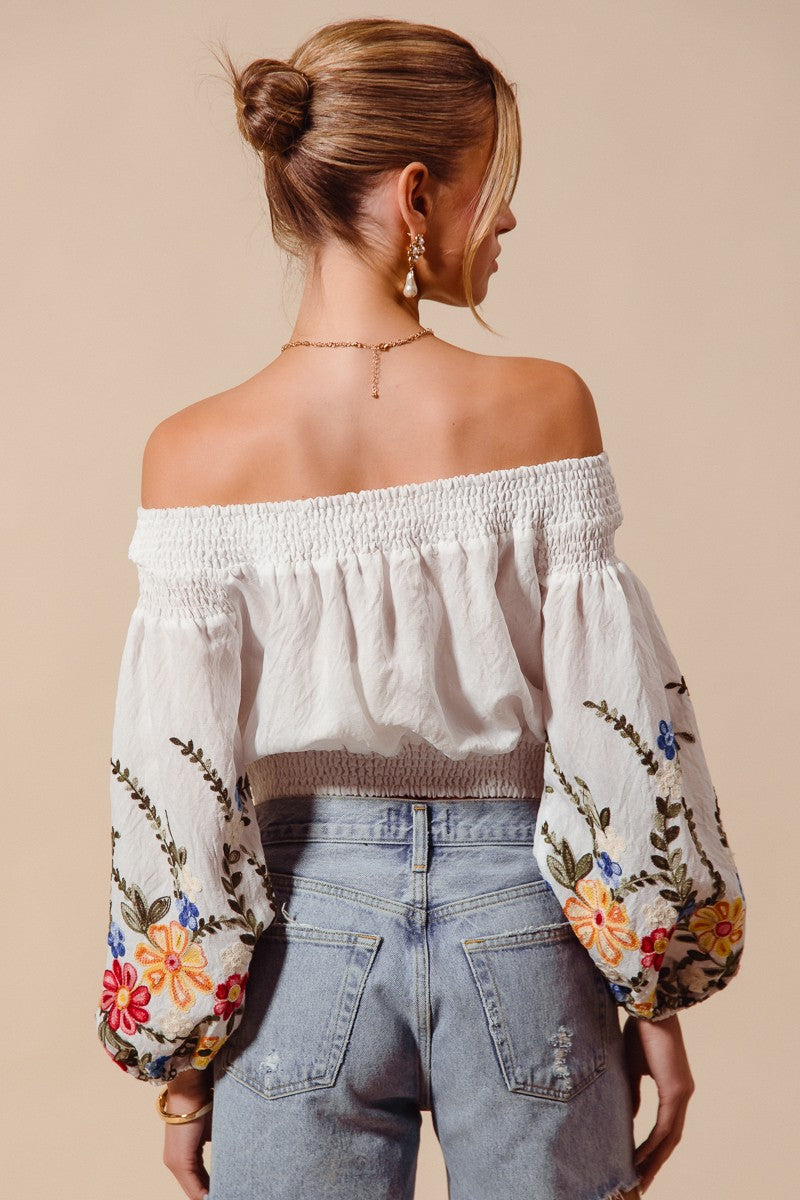 Gypsy Embroidered Crop Top