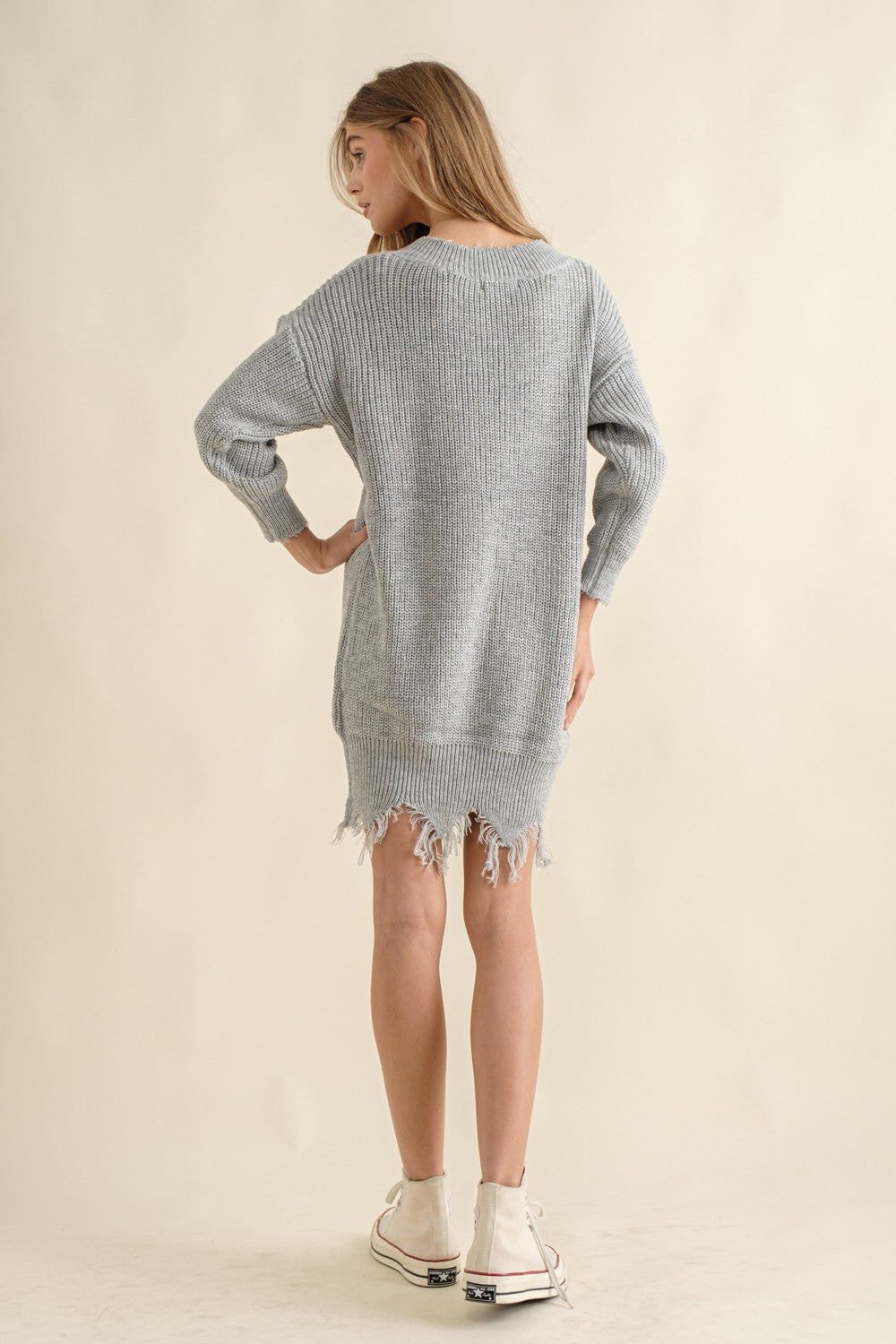 Distressed Sweater Dress