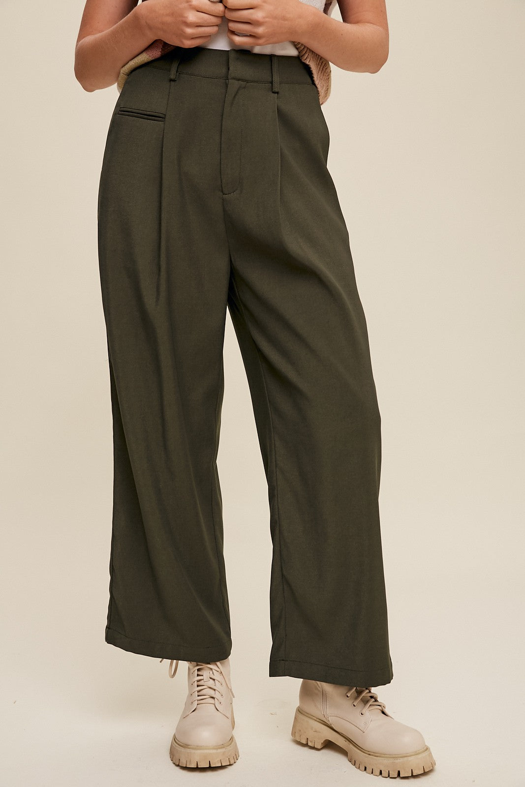 Straight Leg Trouser Pants