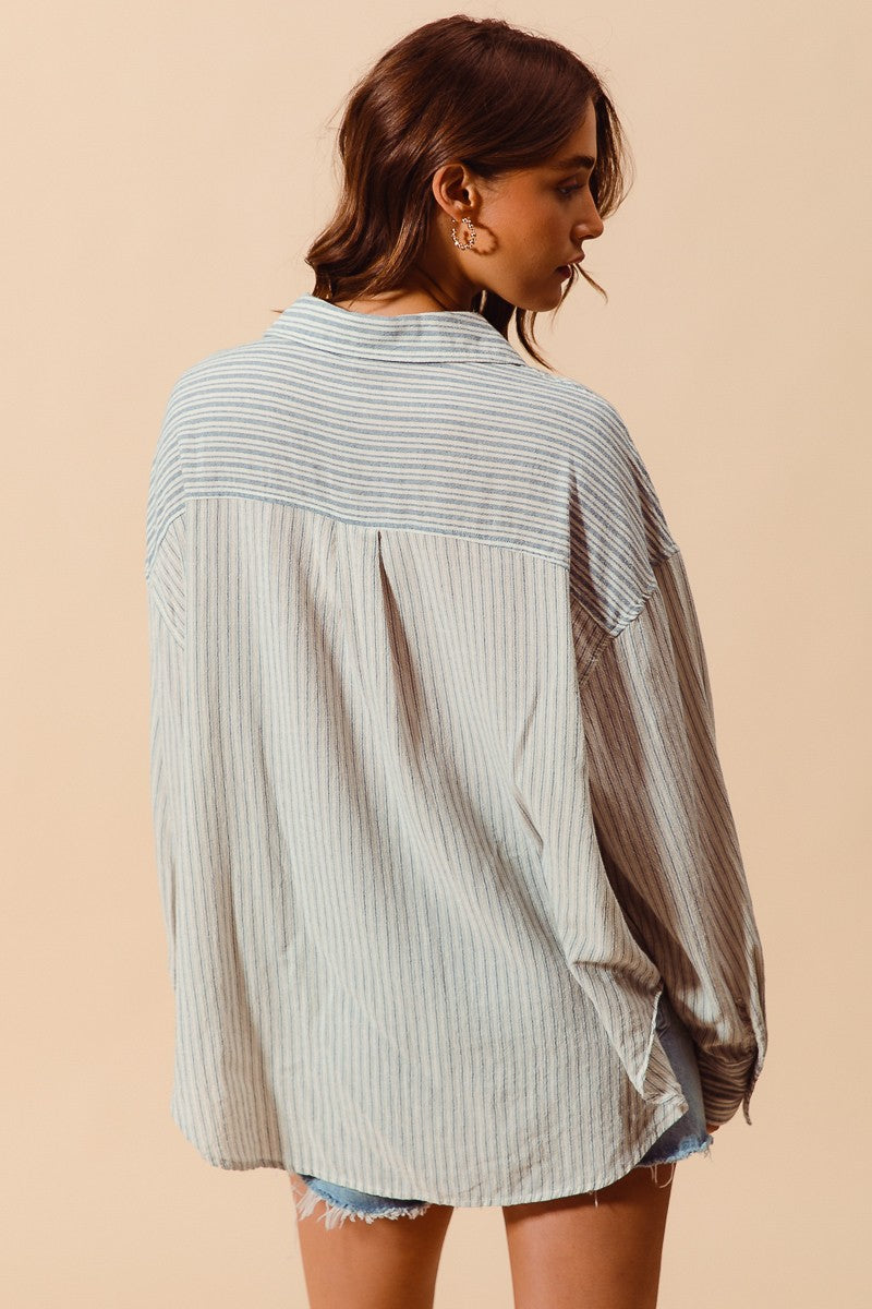 Hannah Striped Button Down