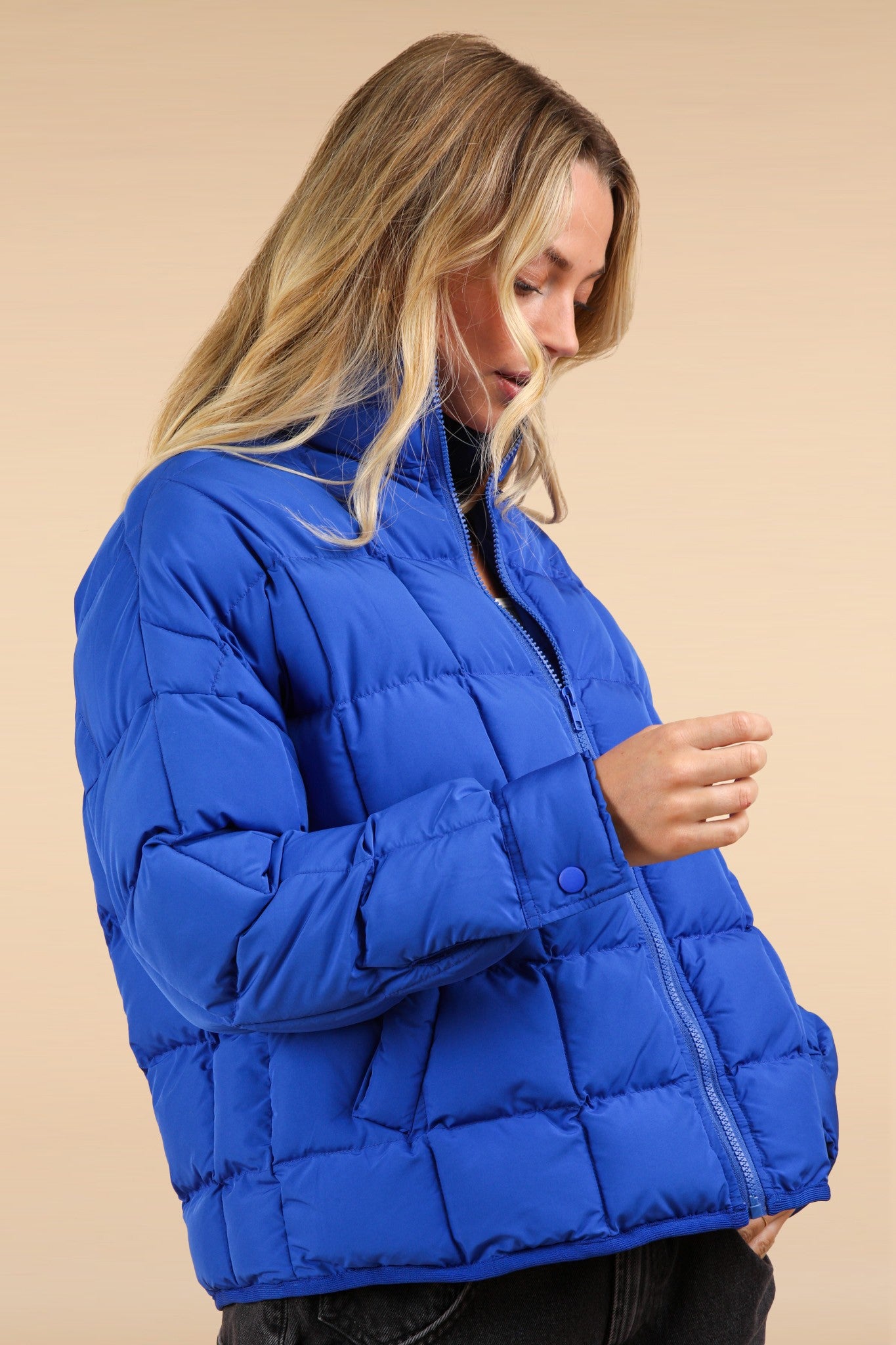 Solid Puffer Jacket