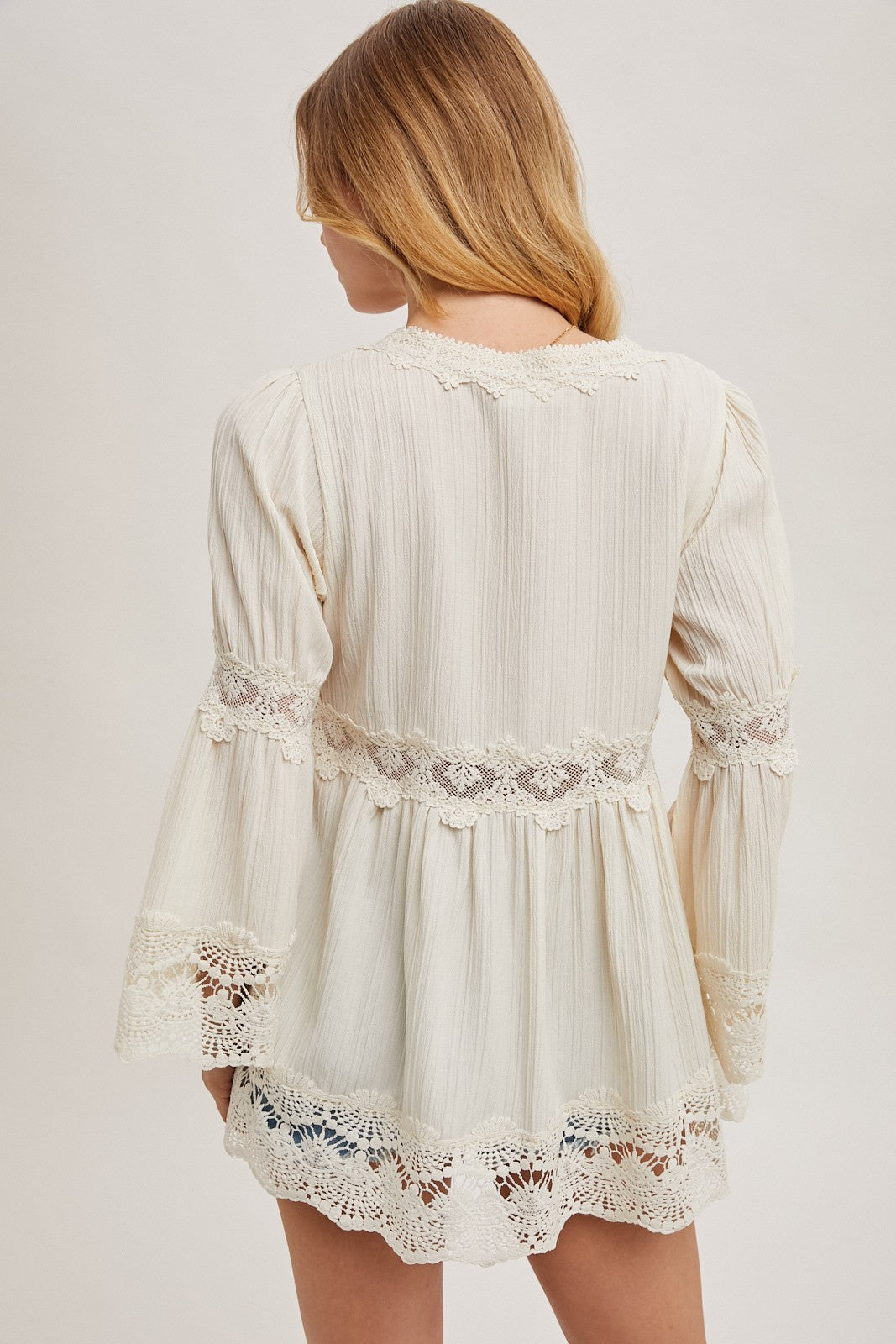 Lena Lace Trimmed Top