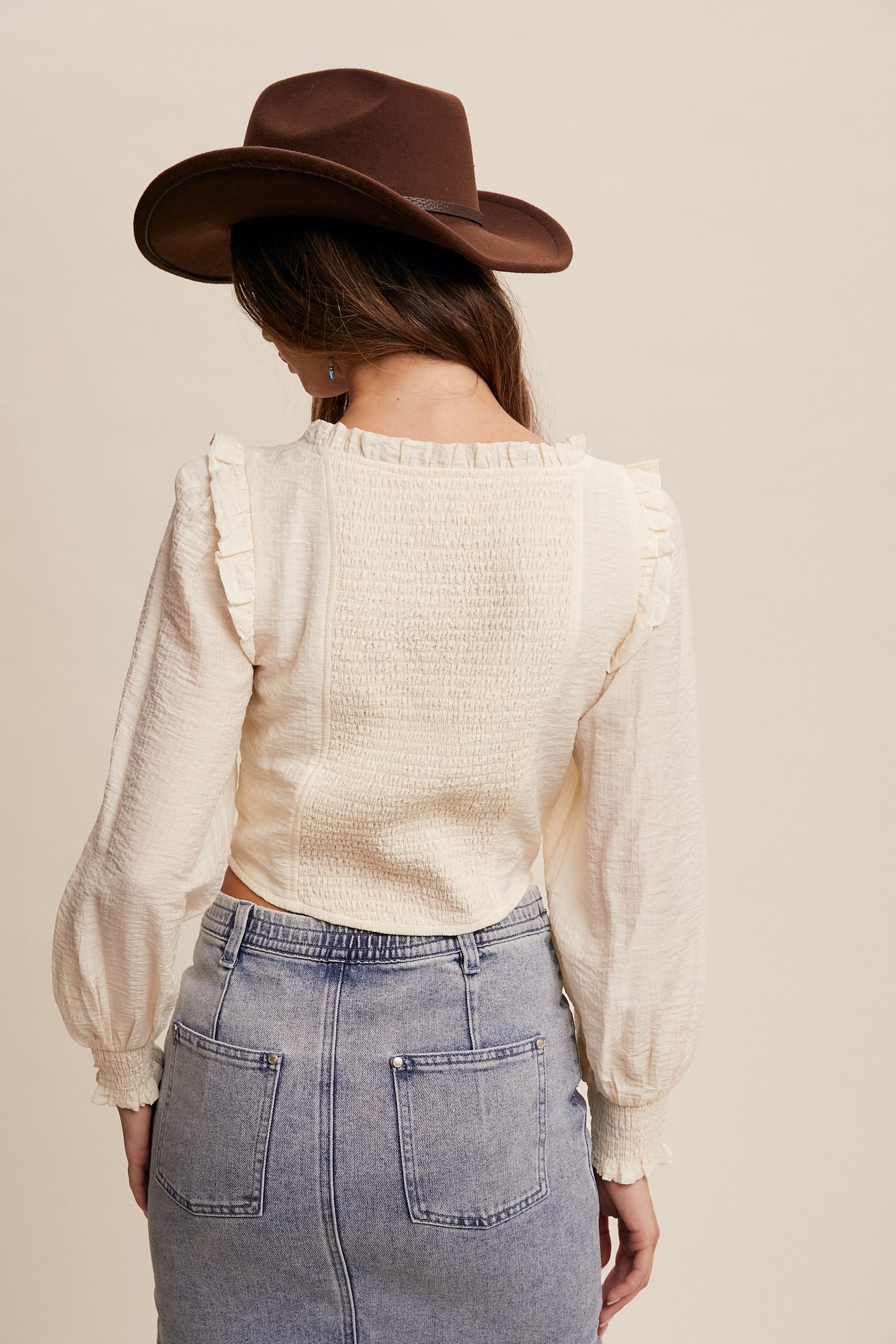 Prairie Corset Contrast Blouse