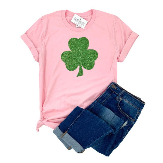 Glitter Shamrock St. Patrick Day Tee