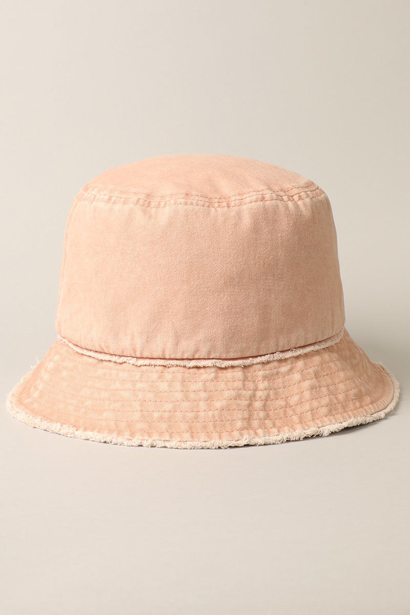 Frayed Canvas Denim Bucket Hat