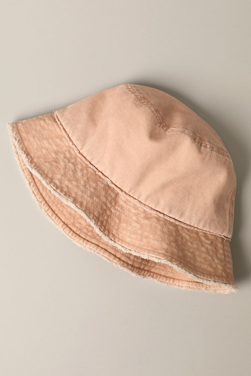 Frayed Canvas Denim Bucket Hat