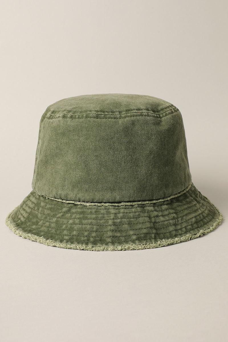 Frayed Canvas Denim Bucket Hat