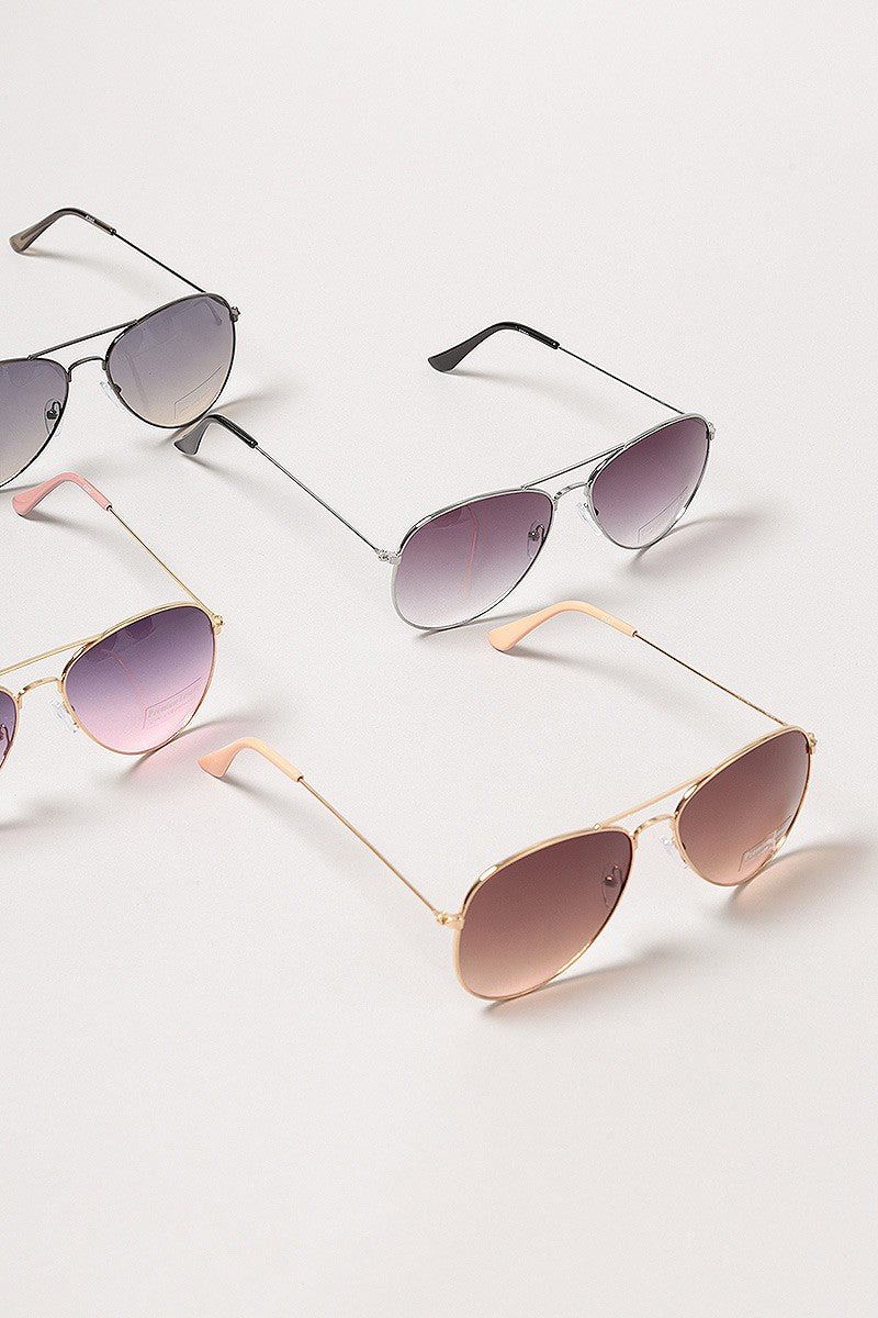 Pastel Tinted Aviator Sunglasses