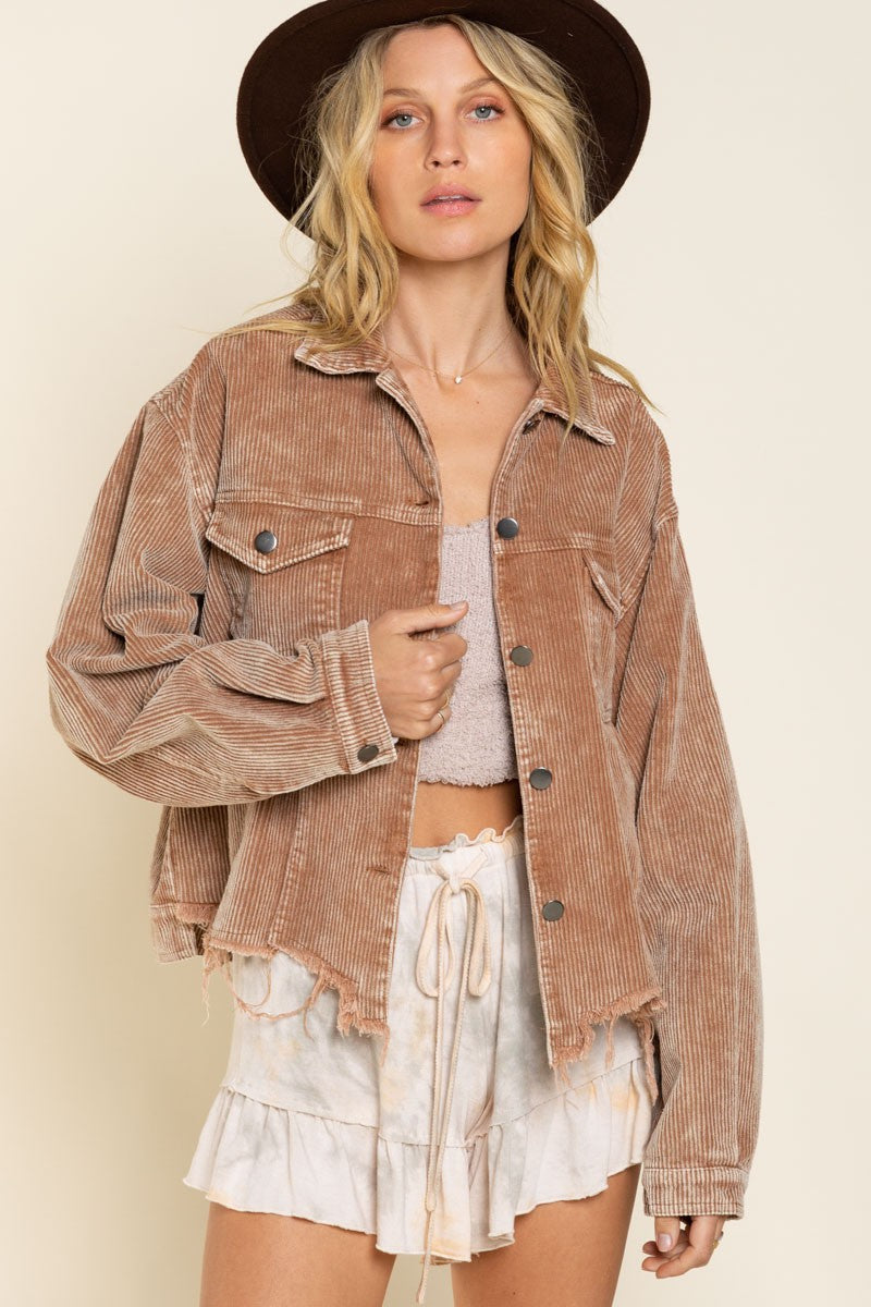 Carlisle Distressed Edge Cord Jacket