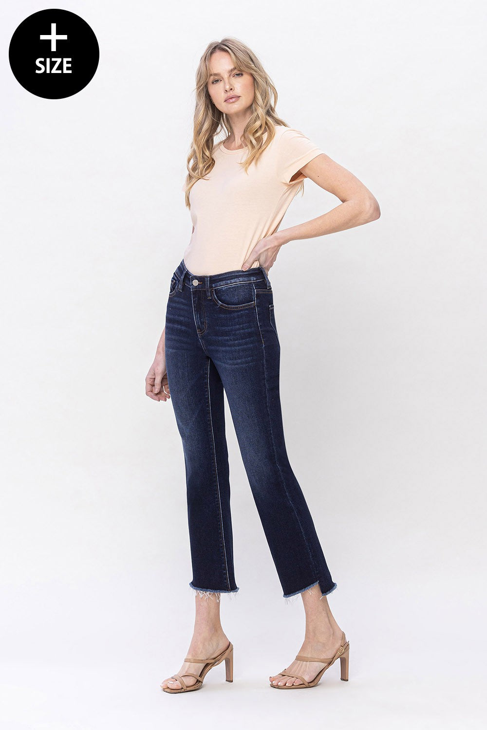 Vervet Motivated High Rise Crop Flare Jean PLUS