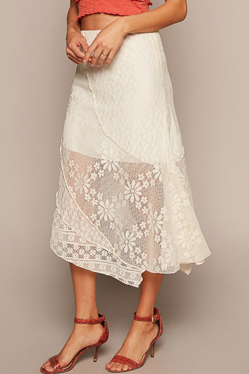 Lacey Unbalanced Hem Skirt