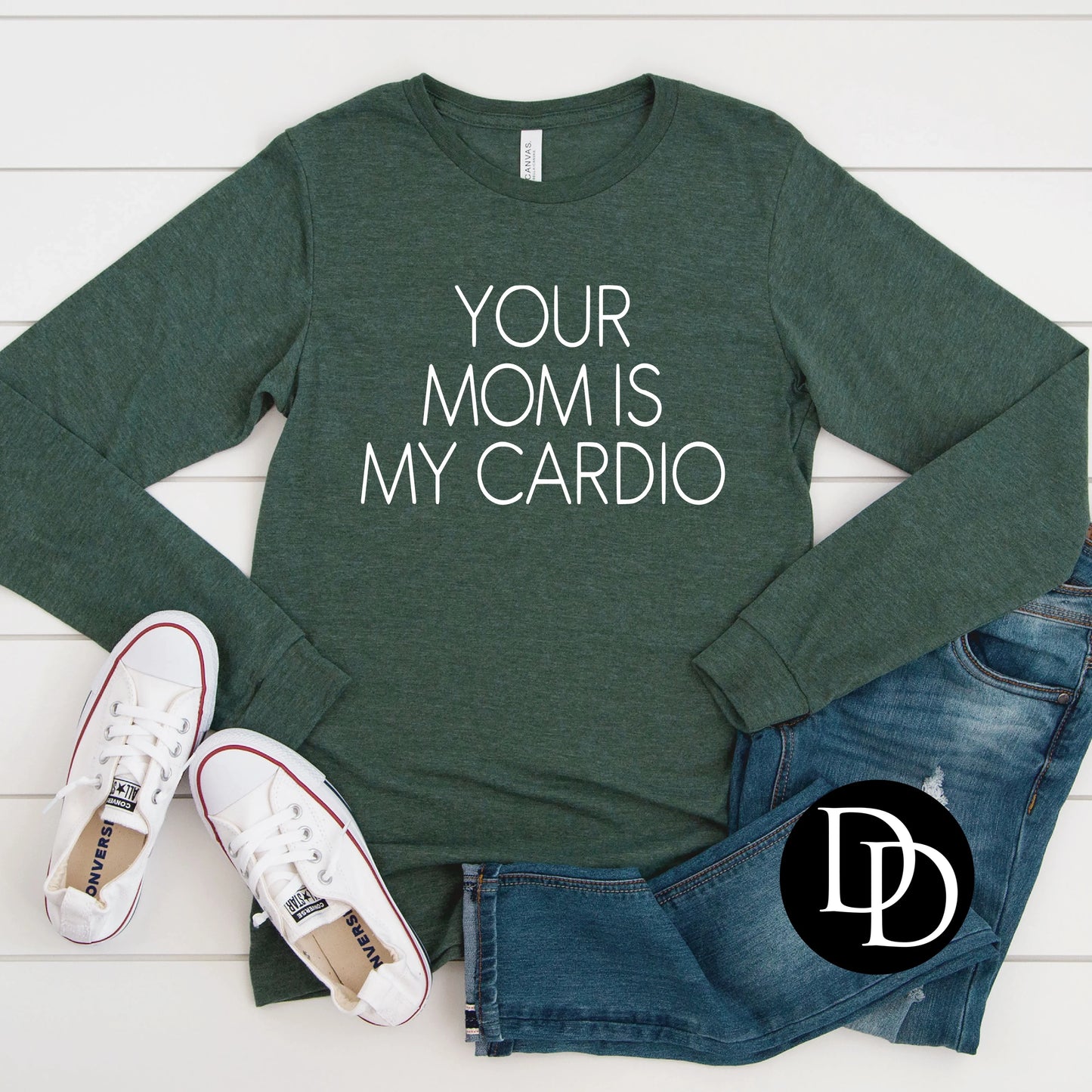 'Your Mom Is My Cardio' Graphic