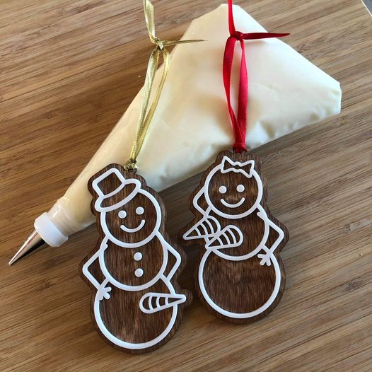 Naughty Gingerbread Snowman Ornament